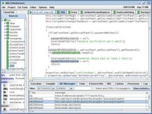 tIDE java IDE 2.65b - náhled