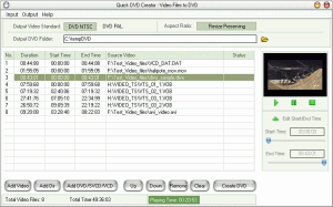 Quick DVD Creator 3.00 - náhled