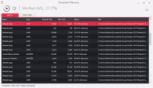 Romeolight HTMLminify 1.0 - náhled