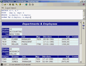 Query Reporter 2.0 - náhled