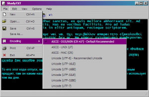 ShadyTXT 1.90 - náhled