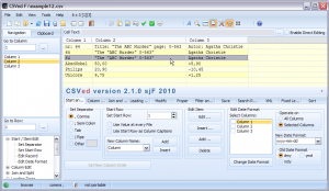 CSVed 2.5.7 - náhled