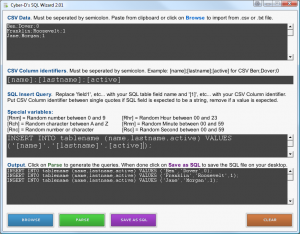 Cyber-D’s SQL Wizard 2.01 - náhled