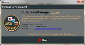 VideoSiteManager 1.5.0.0 - náhled