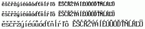 Česká písmena DOS Classic - náhled