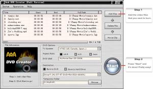 AoA DVD Creator 2.5.1 - náhled