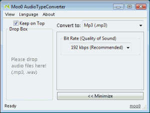 Moo0 AudioTypeConverter 1.32 - náhled