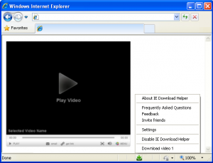 IE Download Helper 3.2 - náhled