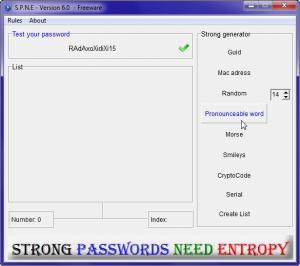 Strong Passwords Need Entropy 11.0 - náhled