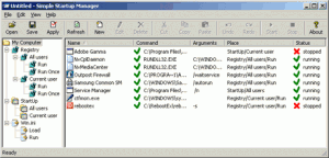 Simple Startup Manager  1.15 - náhled