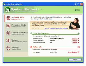System Protect 1.0.0.83 - náhled