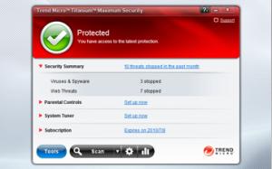 Trend Micro Titanium Maximum Security 2012 - náhled
