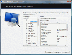 Systerac Tools for Vista 1.30 - náhled