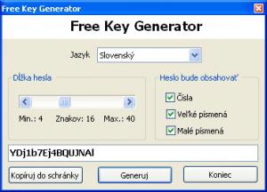 Free Key Generator 1.0 - náhled
