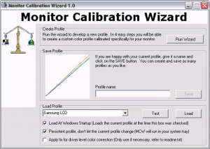 Monitor Calibration Wizard 1.0 - náhled