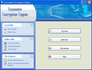 Uconomix Encryption Engine 1.0 - náhled