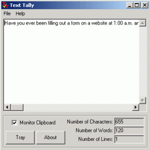Text Tally 1.3 - náhled