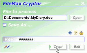 FileMax Cryptor 1.8 - náhled
