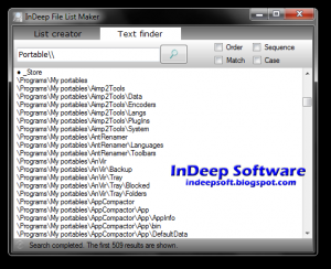 InDeep File List Maker 1.2.5 - náhled