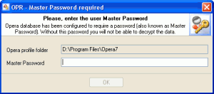 Opera Password Recovery 5.x - náhled