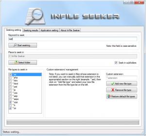 InFile Seeker 1.8.0.200 - náhled