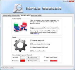 InFile Seeker 1.8.0.200 - náhled