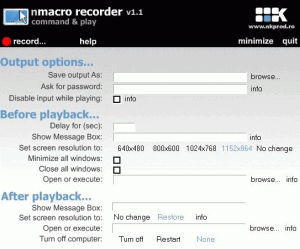 nMacro Recorder 1.1 - náhled