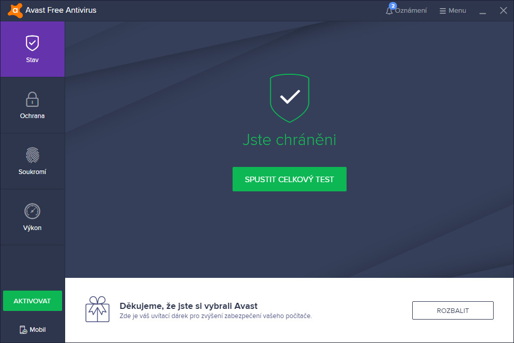 Как включить avast free antivirus