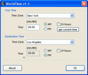 WorldTime 1.1 - náhled