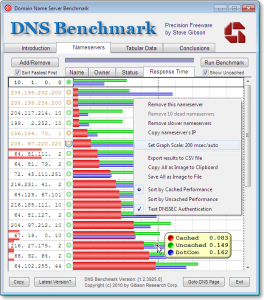 DNS Benchmark 1.2.3925.0 - náhled