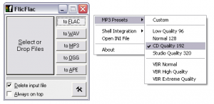 FlicFlac Audio Converter 1.03 - náhled