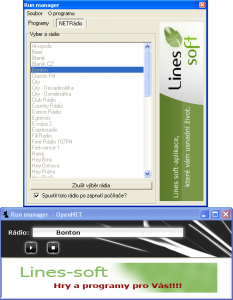 Run manager - náhled