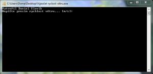 Výpočet rychlosti větru 1.0 - náhled