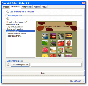 Easy Web Gallery Maker 2.5 - náhled