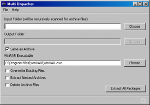 Multi Unpacker 1.0 - náhled