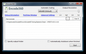 Encode360 2.03 - náhled