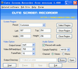Cute Screen Recorder Free 1.608 - náhled
