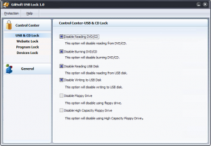 GiliSoft USB Lock 3.0 - náhled