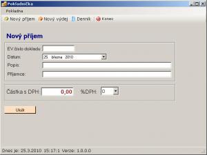Pokladnička 1.1 - náhled