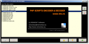 PHP Scripts encoder and decoder 2011.01 - náhled