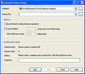 Colasoft Packet Player 1.1 - náhled