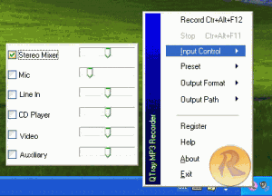 QTray MP3 Recorder - náhled