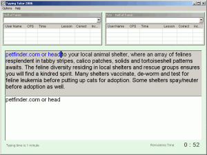TypingTutor 2006 - náhled