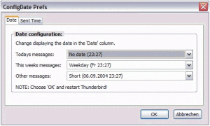 ConfigDate - náhled