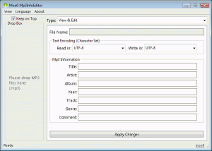 Moo0 Mp3InfoEditor 1.23 - náhled