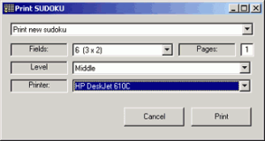 Print menu - náhled