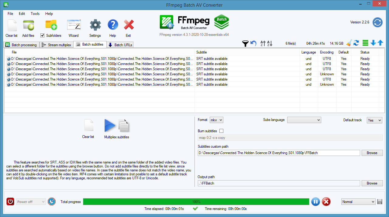 download the new FFmpeg Batch Converter 3.0.0