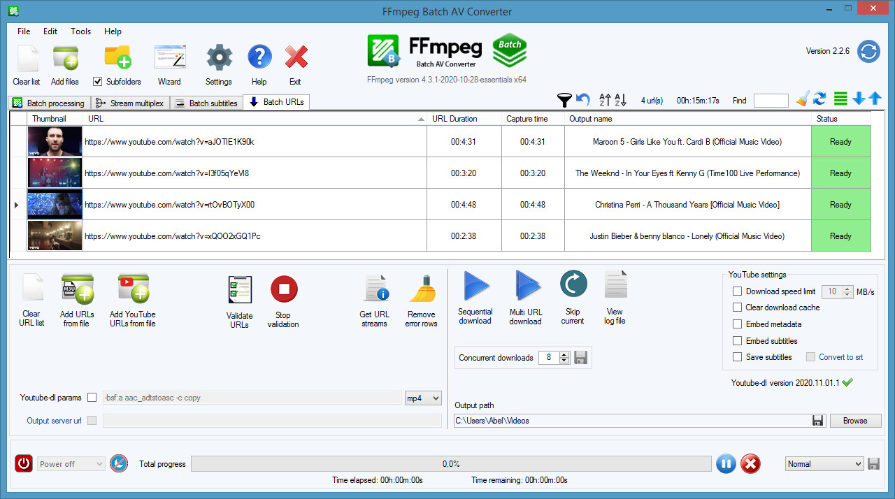 FFmpeg Batch Converter 3.0.0 download the last version for ipod