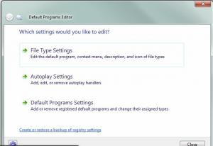 Default Programs Editor 2.7 - náhled