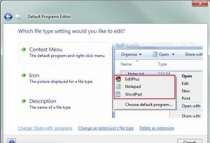 Default Programs Editor 2.7 - náhled
